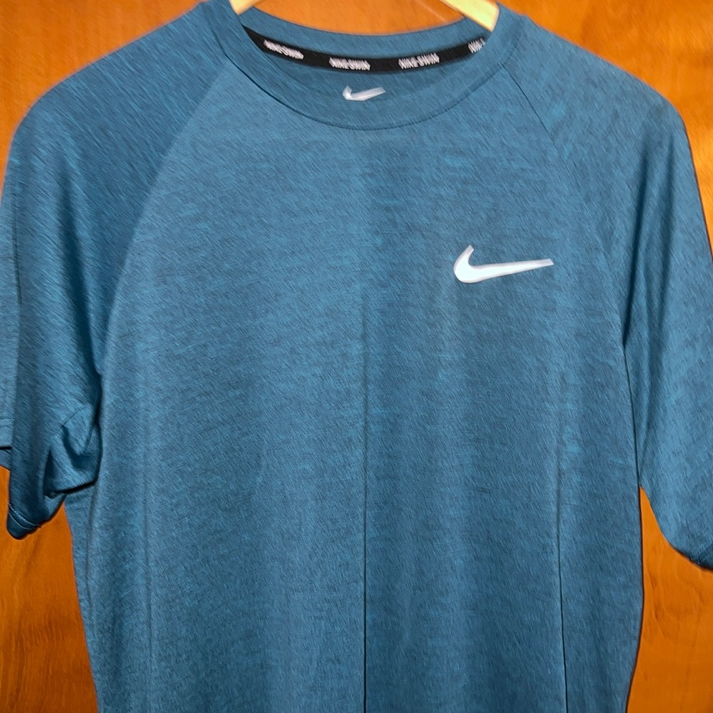 Nike Blue Hydrogaurd UPF 40+ Swim Tee.